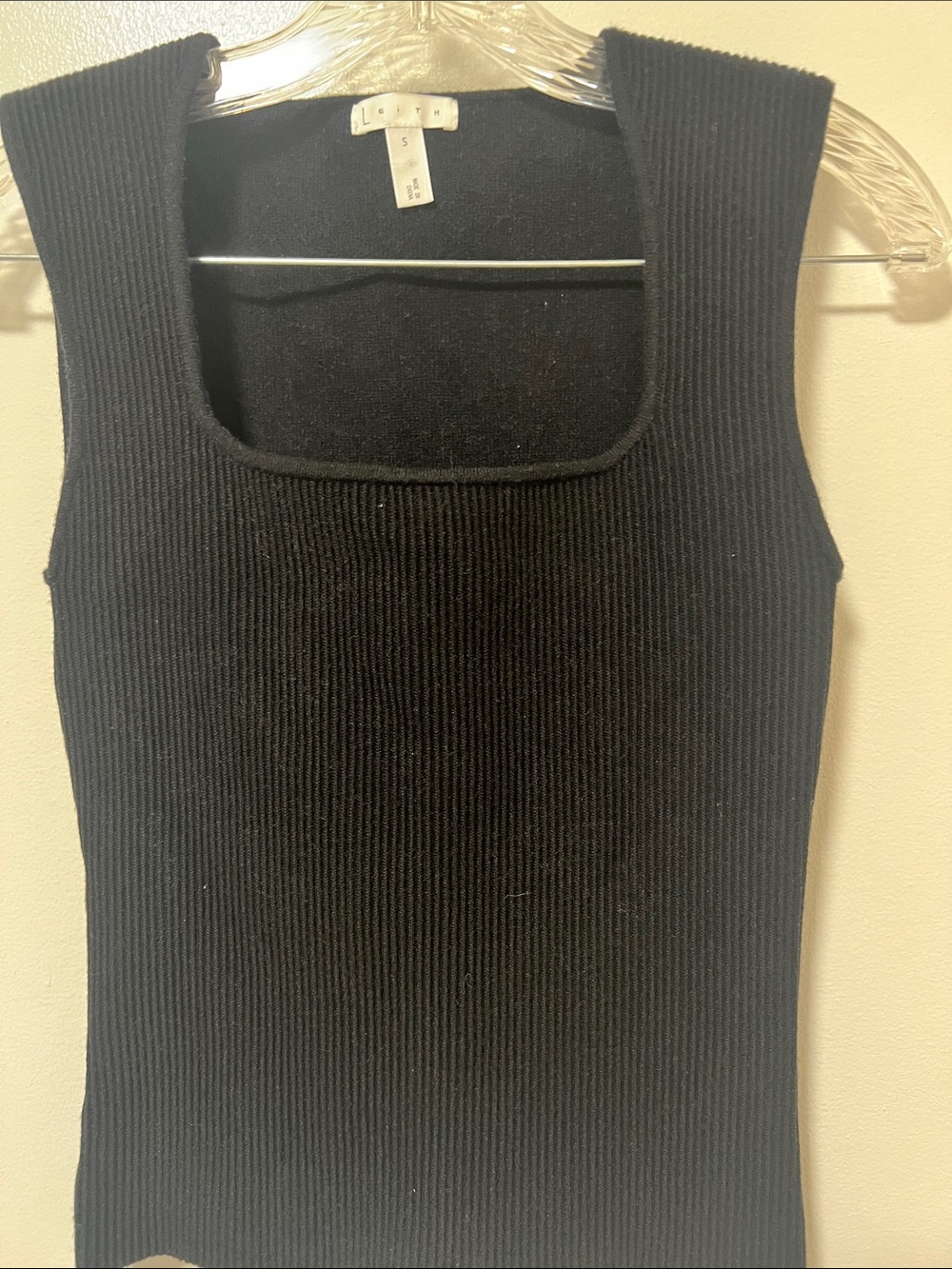 Leith - Square Neck Ribbed Knit Tank - Picture 3 of 3